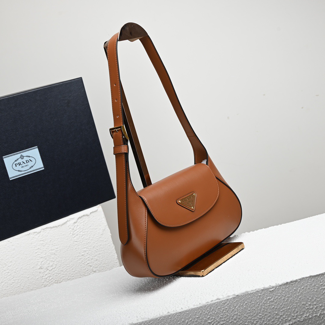 Prada 1BD358 Small Leather Women Shoulder Bags Size 25*15*5.5cm