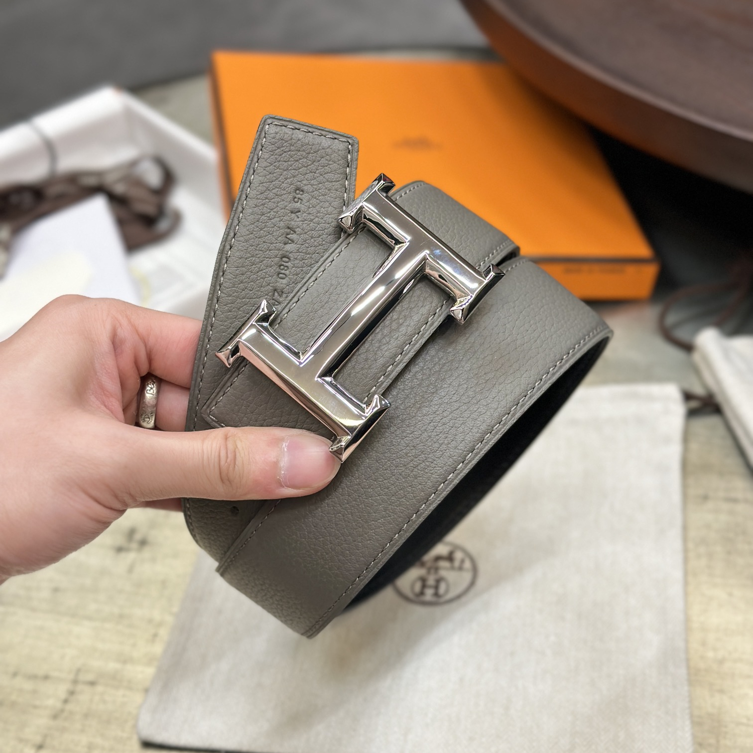 Hermes Mens Belt Width 3.8cm