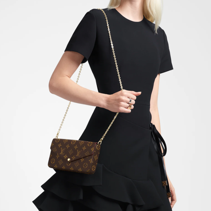 Louis Vuitton M61276 Félicie Pochette Women Shoulder Bags Size 21*12*3cm