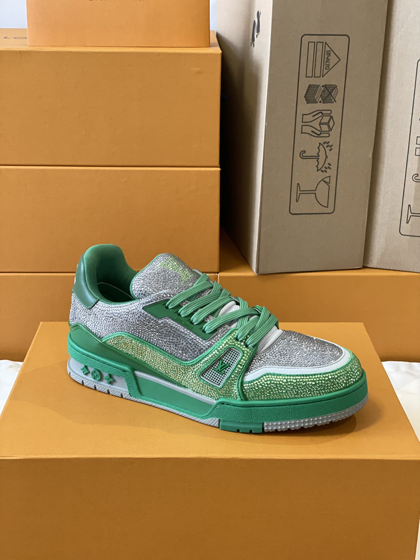 Louis Vuitton LV Trainer Diamond Sneaker Size 36-46