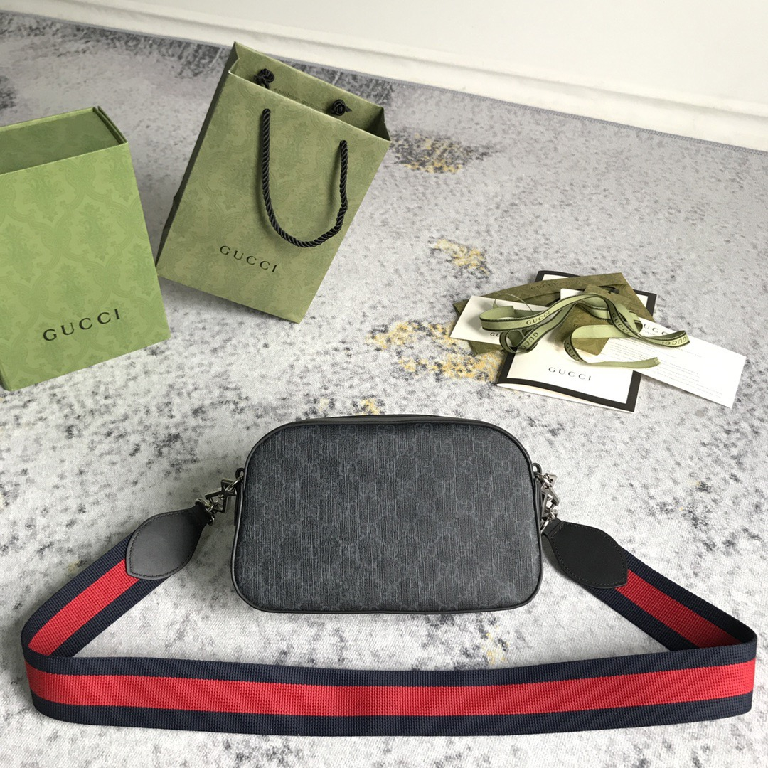 Gucci GG Supreme Black Mens Shoulder Bags Size 24*15*7.5cm