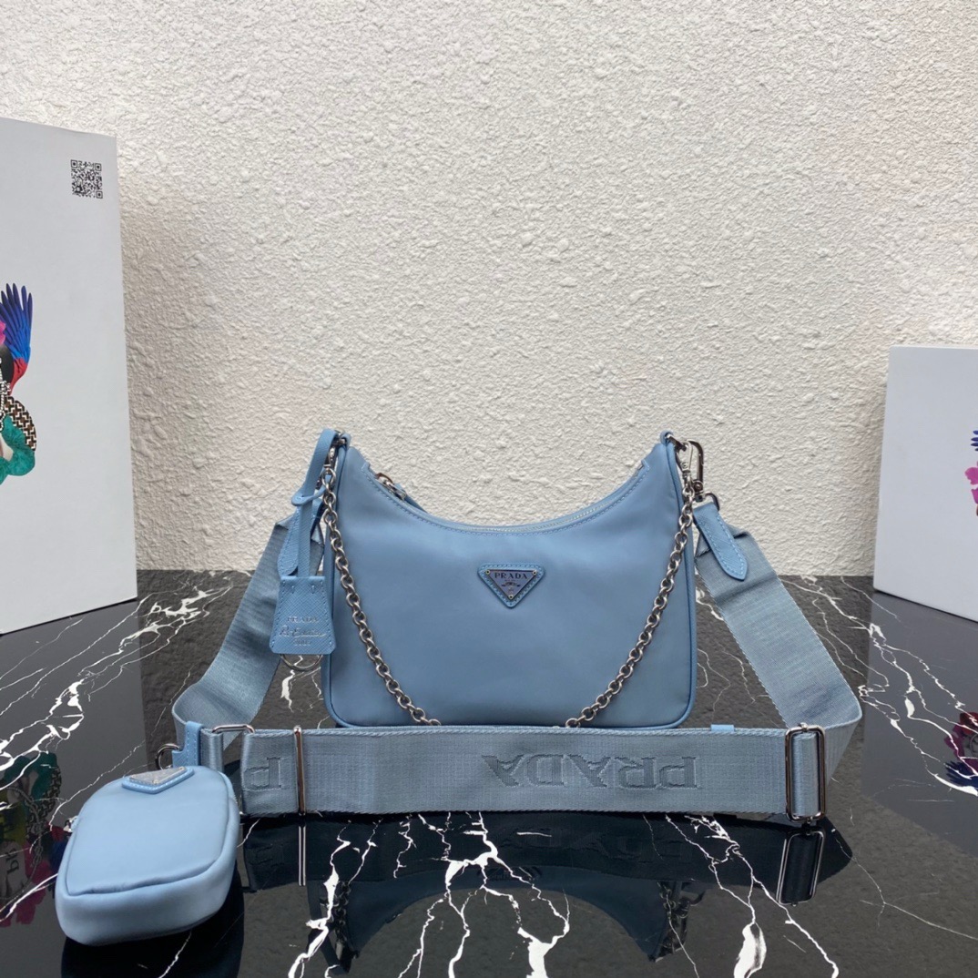 Prada 1BH204 Redition 2005 Women Shoulder Bags Canvas 22*12*6cm