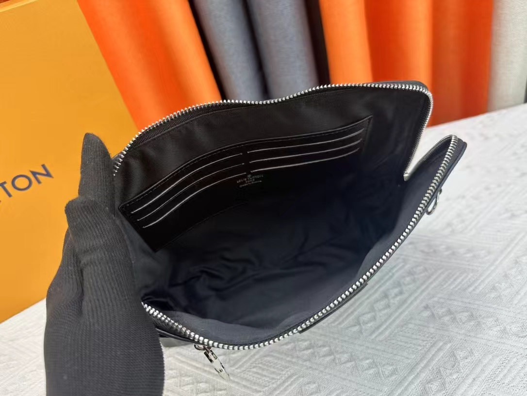 Louis Vuitton New Pouch Damier Graphite Clutch Bags Size 21*27*5cm