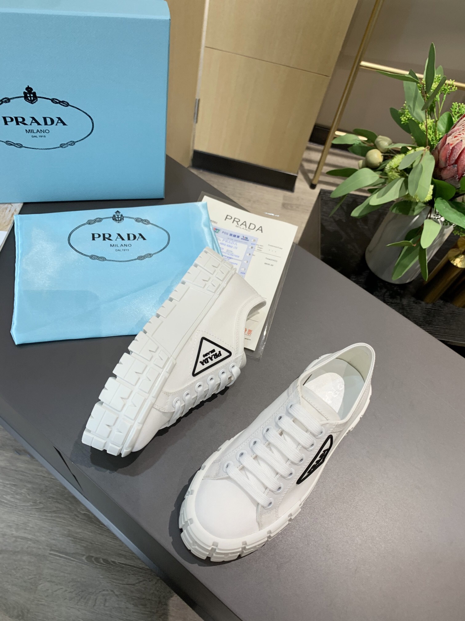 Prada 2024 New Double Wheel Re-Nylon gabardine Sneaker Size 41
