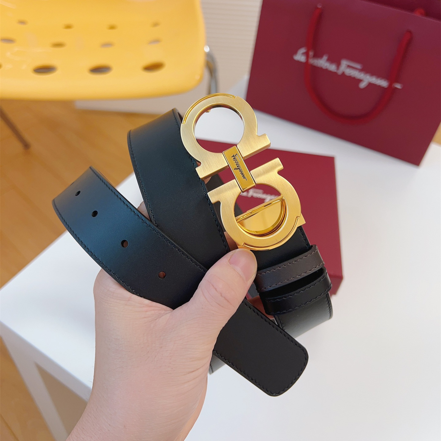 Ferragamo Mens Belt Width 3.5cm