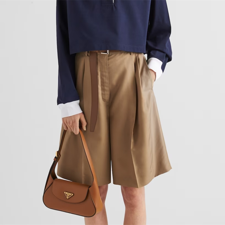 Prada 1BD358 Small Leather Women Shoulder Bags Size 25*15*5.5cm