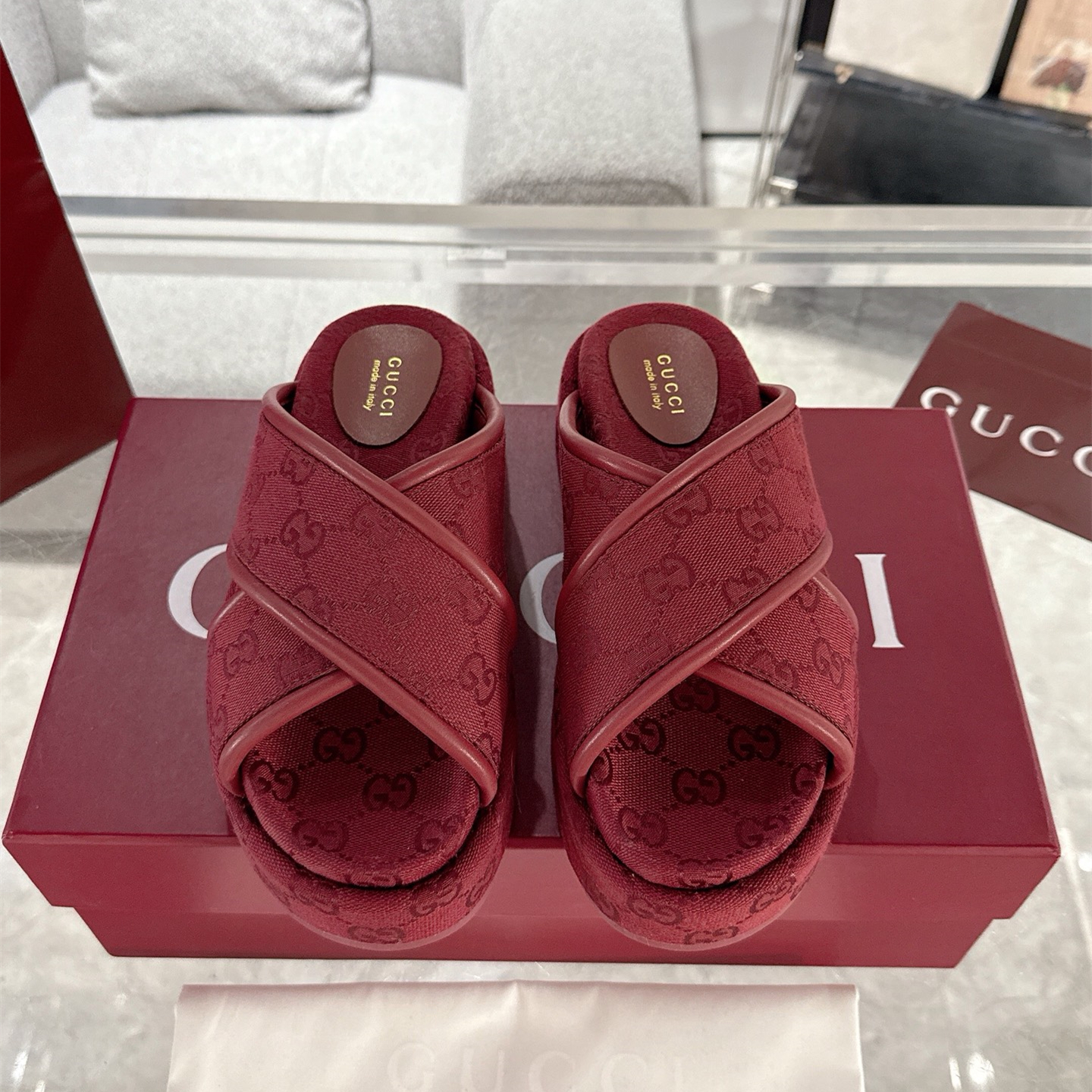 Gucci Platform Sandal Slippers Size 36-44