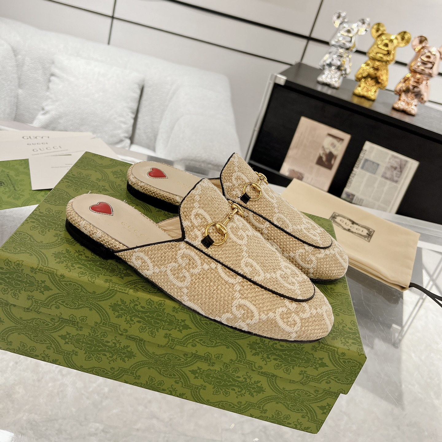 Gucci Princetown GG Slippers Size 35-40