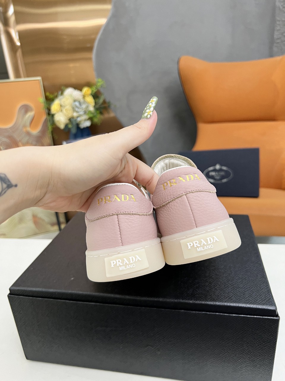 Prada Lane Deer Leather Sneakers Size 36-45