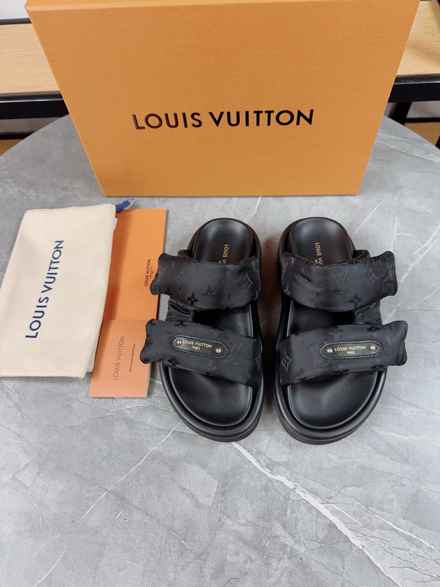 Louis Vuitton Pool Pillow Flat Comfort Slippers Size 36-46
