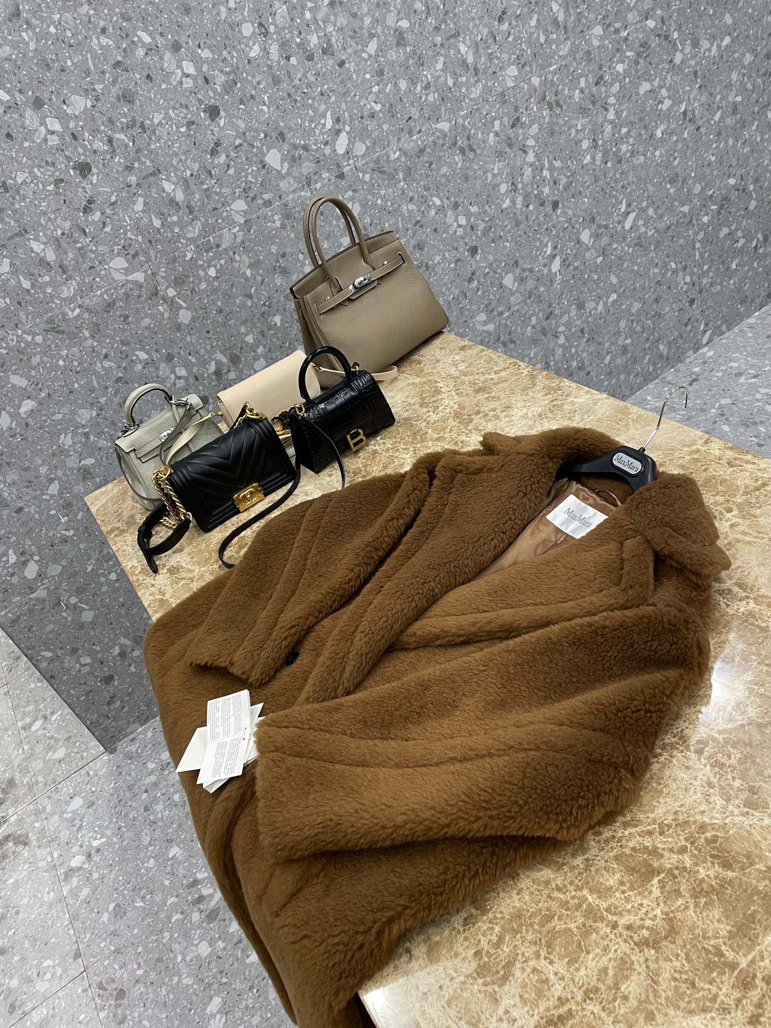 Max Mara Teddy fur long coat Size XS-M