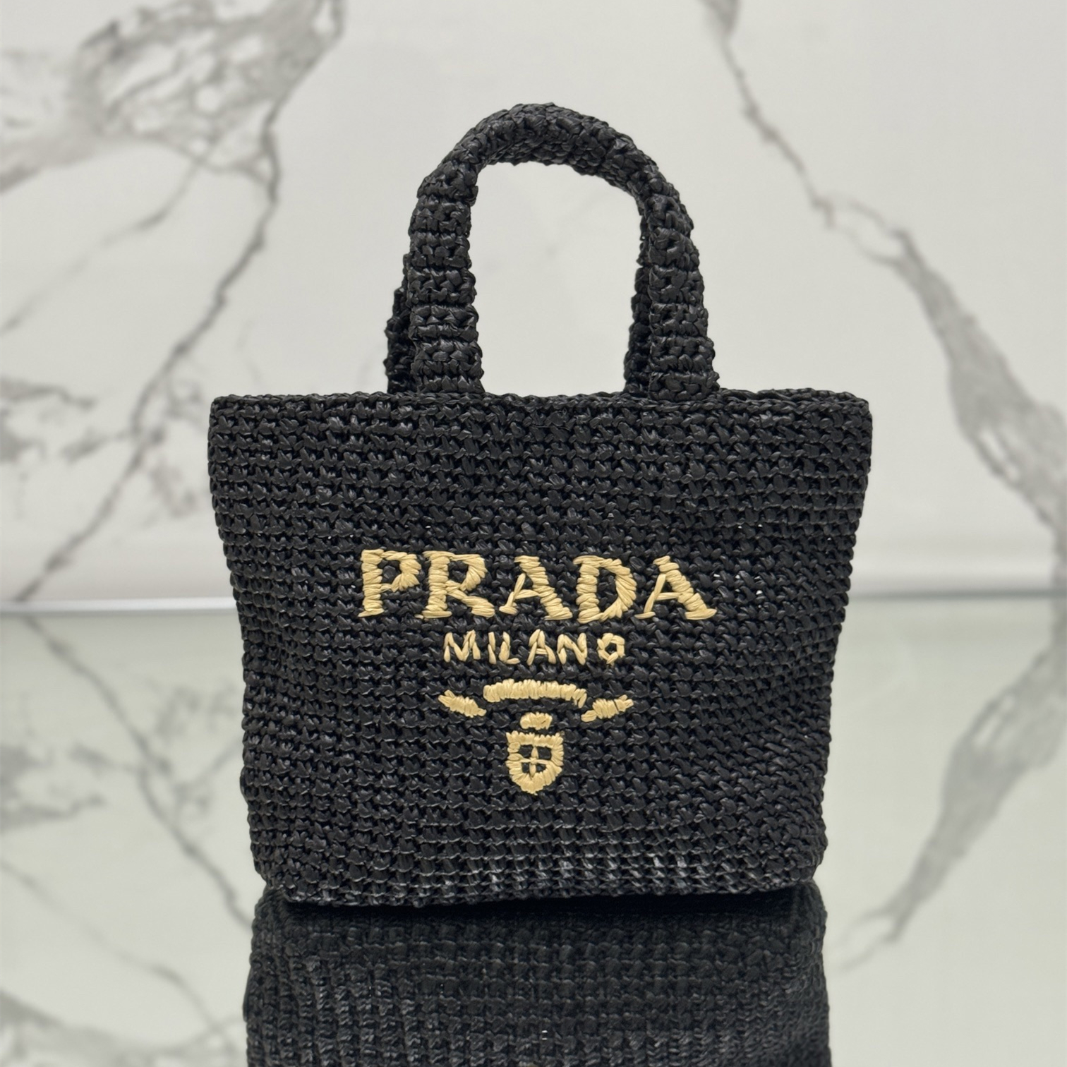 Prada 1BG422 Small crochet tote Shopping Bags Size 24*24*8cm