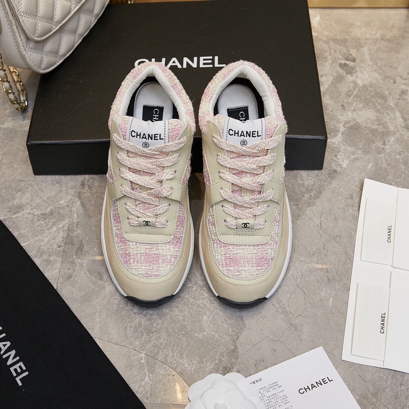 Chanel 2024 New Coton Tweed Sneaker Size 36-46