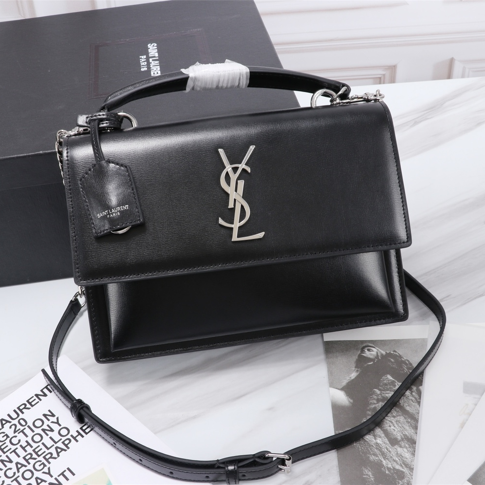 YSL Medium Sunset Women Shoulder Bags Size 25*18*5cm