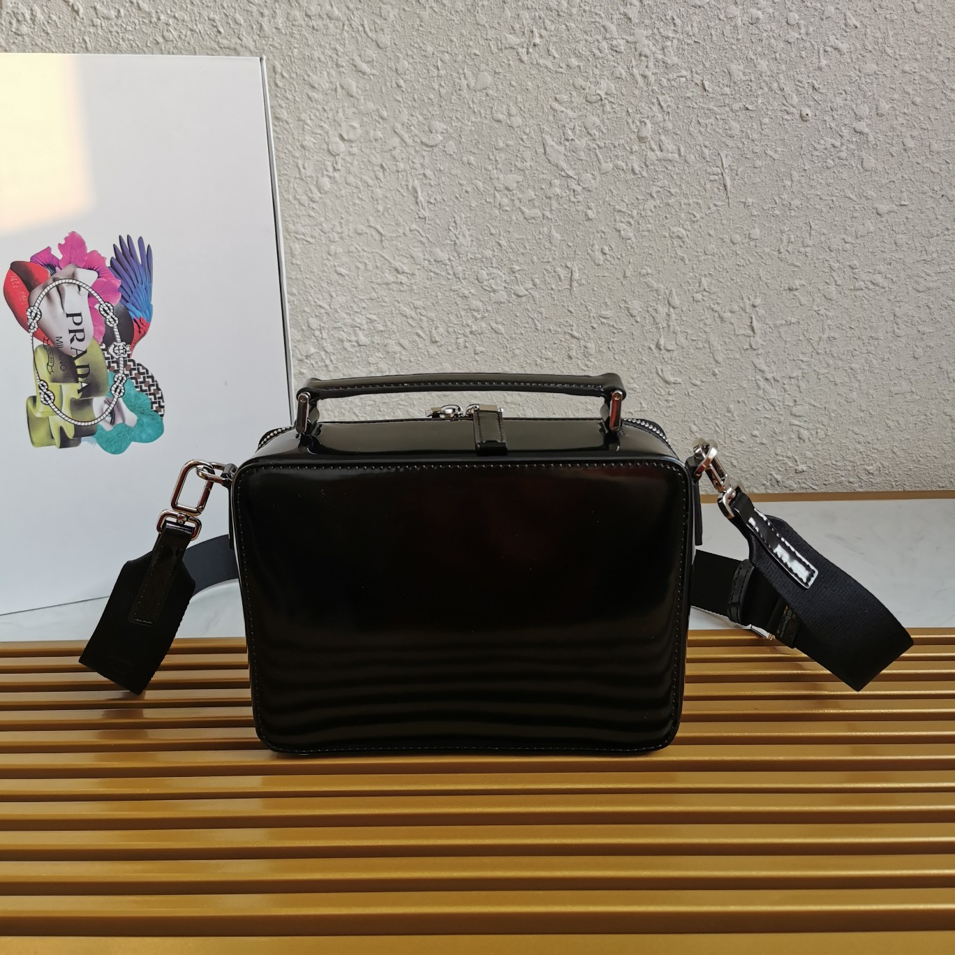 Prada 2VH069 Brique Leather Mens Shoulder Bags Size 22*16*6cm