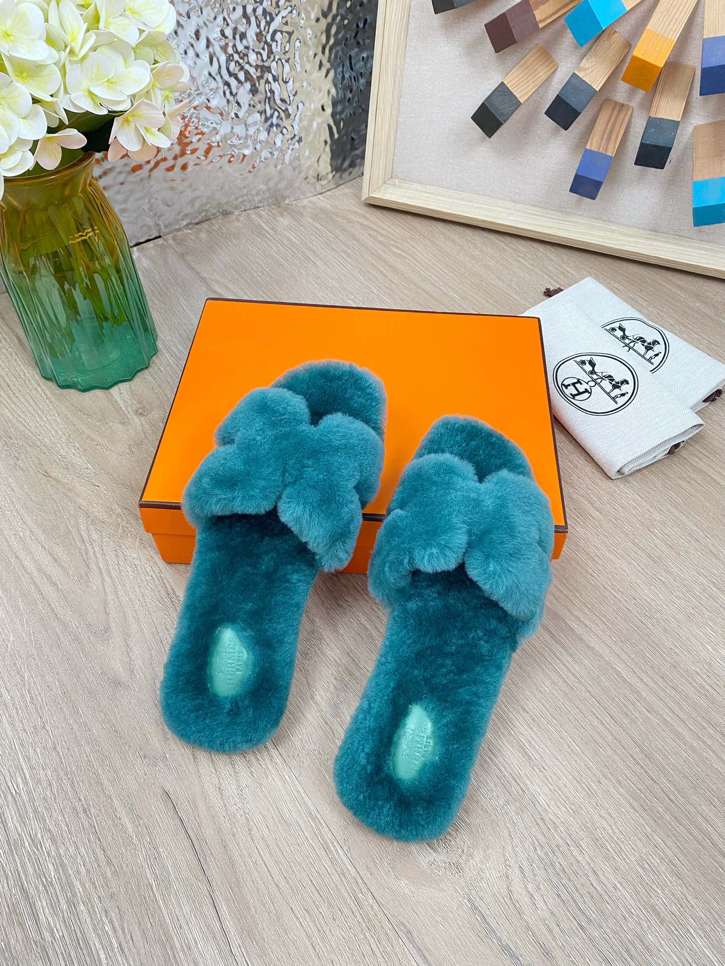 Hermes 23fw Women Winter Slippers Size 36-40