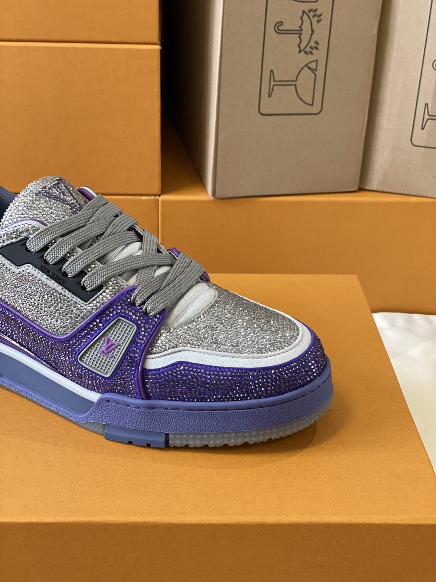 Louis Vuitton LV Trainer Diamond Sneaker Size 36-46