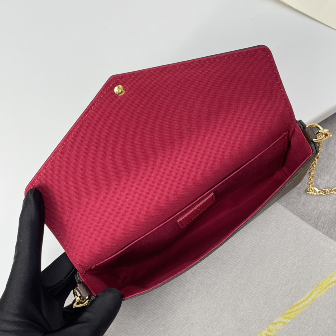 Louis Vuitton M61276 Félicie Pochette Women Shoulder Bags Size 21*12*3cm