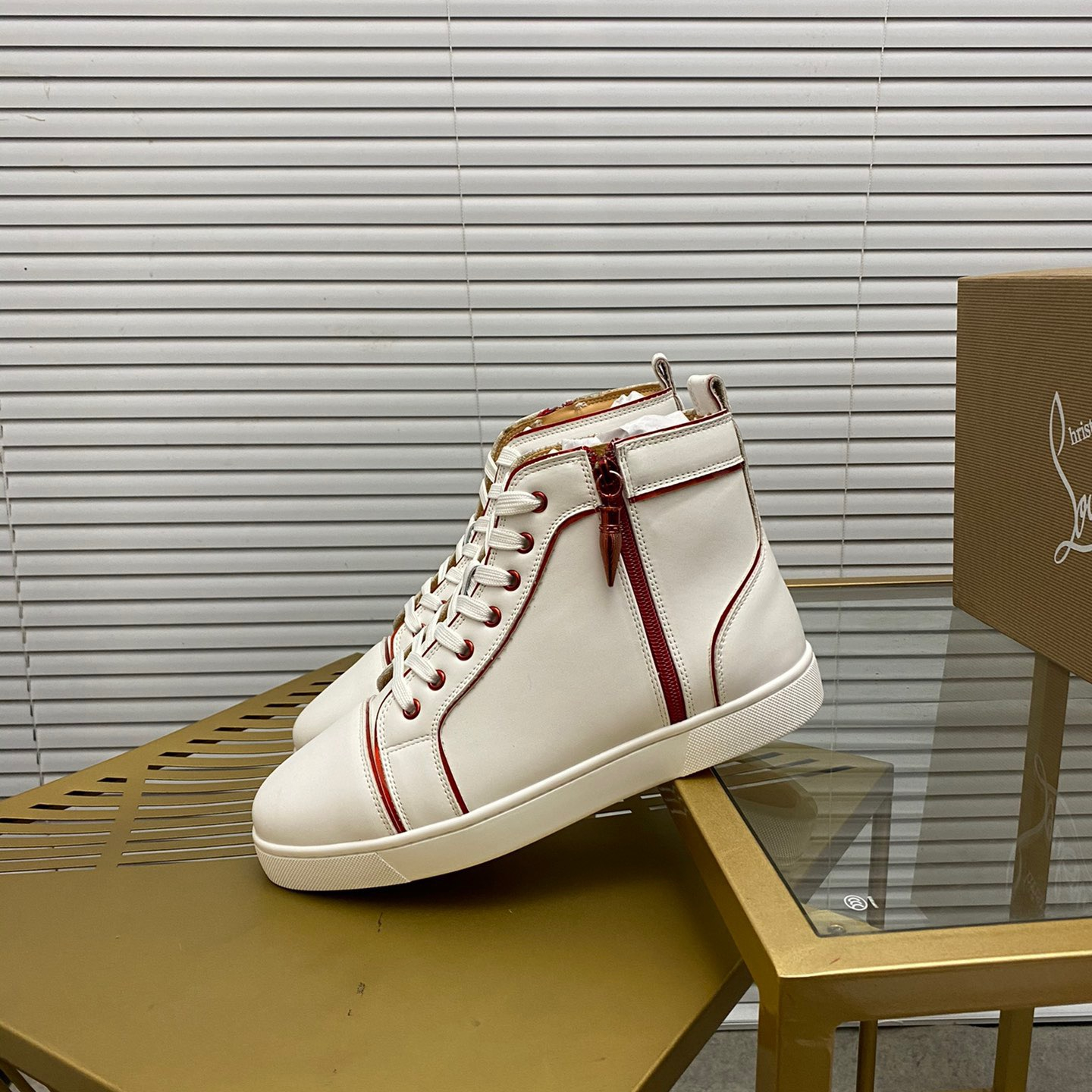 Christian Louboutin Louis the Lips High-Top Sneaker Size 36-46