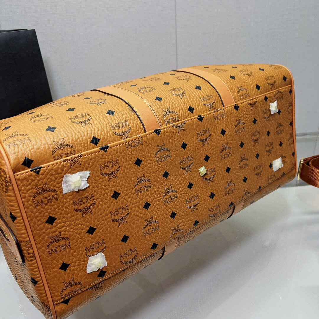 MCM Ottomar Weekender Travel Bags in Visetos Size 45cm