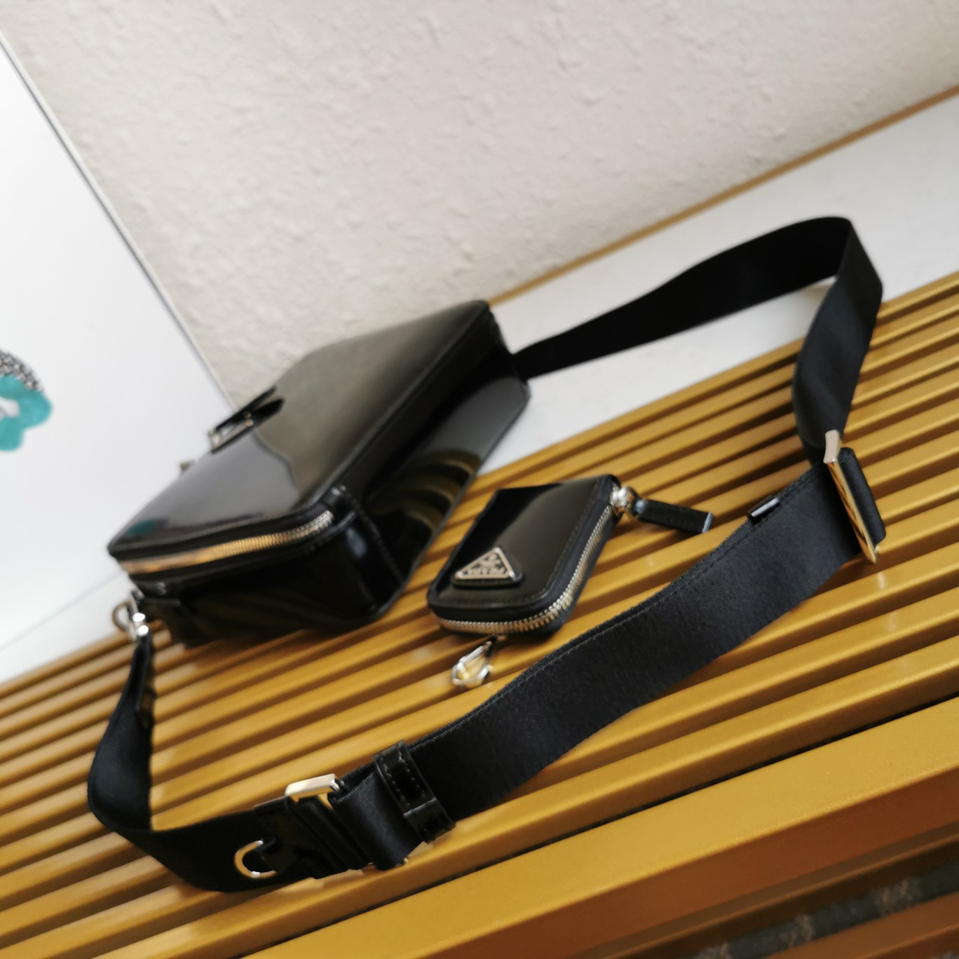 Prada 2VH069 Brique Leather Mens Shoulder Bags Size 22*16*6cm