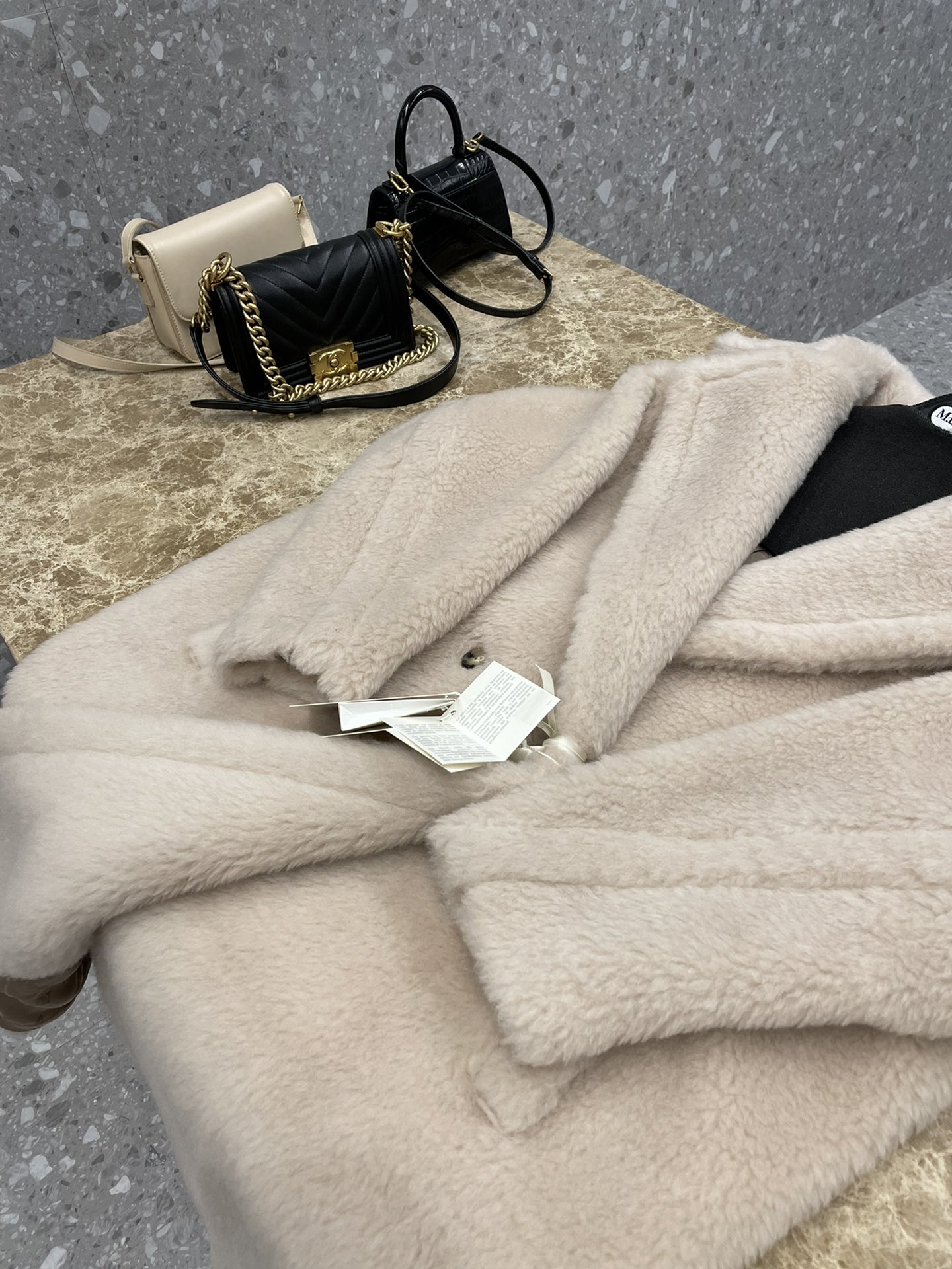 Max Mara Teddy fur long coat Size XS-M