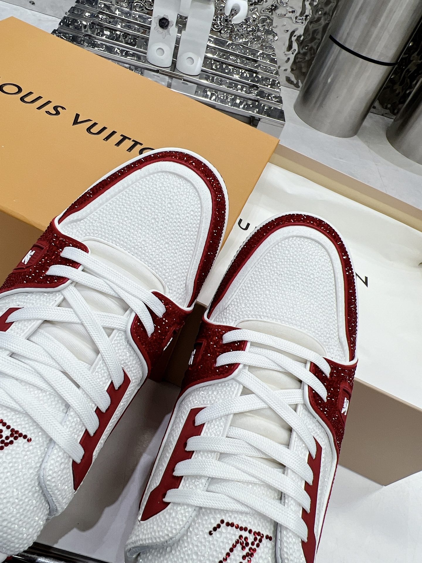 Louis Vuitton LV Trainer Diamond Sneaker Size 36-46