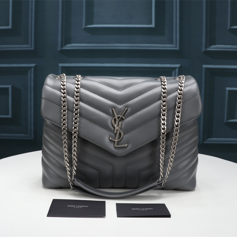 YSL Lou Lou Puffer Women Shoulder Bags Size 30cm