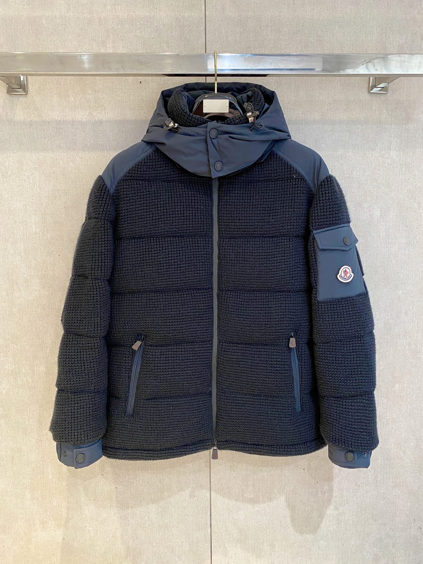 Moncler 25ss Waffle Unisex Winter Jacket Size 1-5