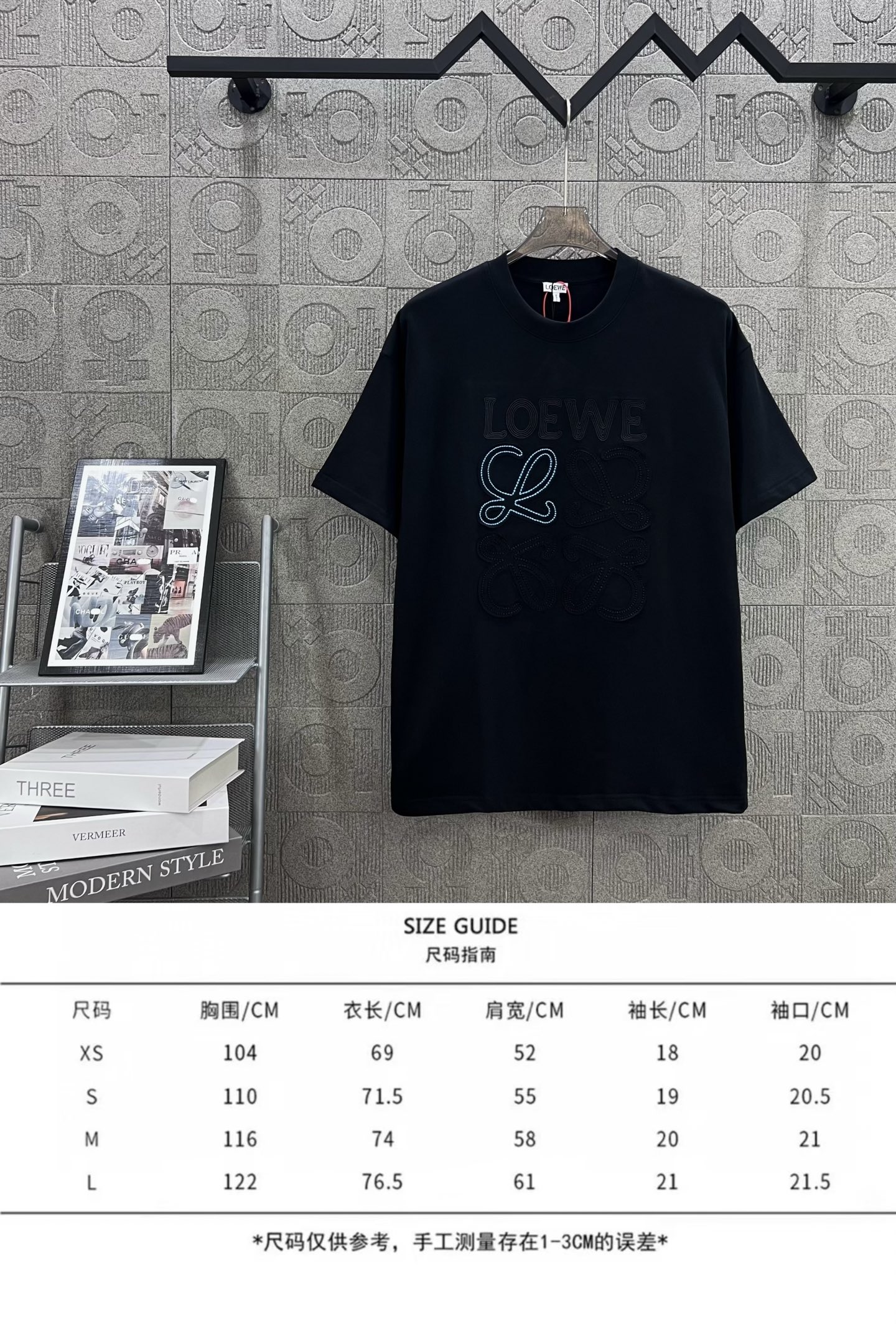 Loewe T Shirt  Embroider Logo Size XS-L