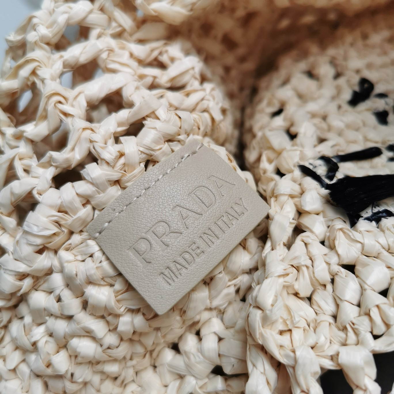 Prada 1BG393 Raffia Tote Shopping Bags Size 36*38*3cm