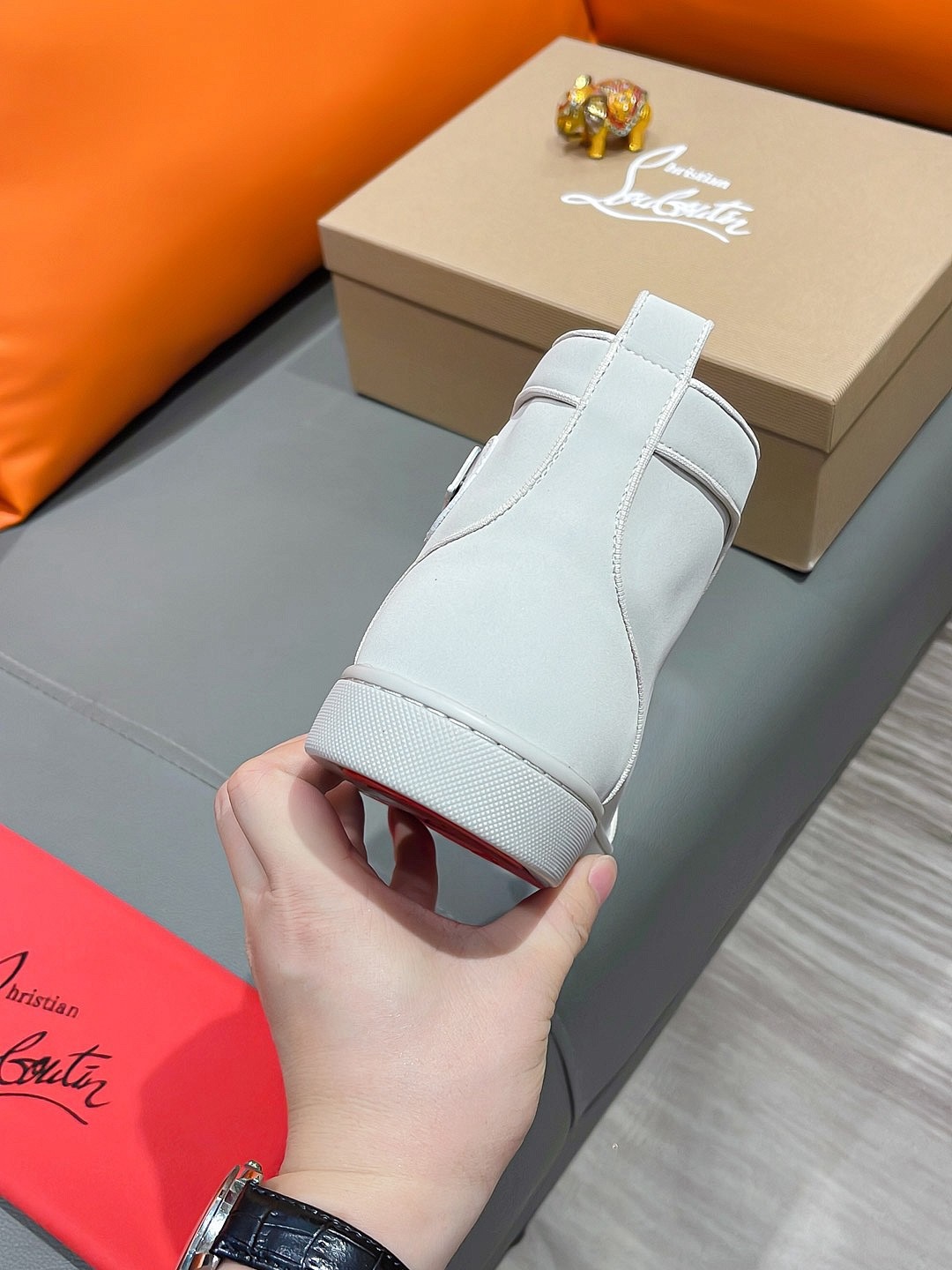 Christian Louboutin Lou Spikes High-Top Sneaker Size 36-46