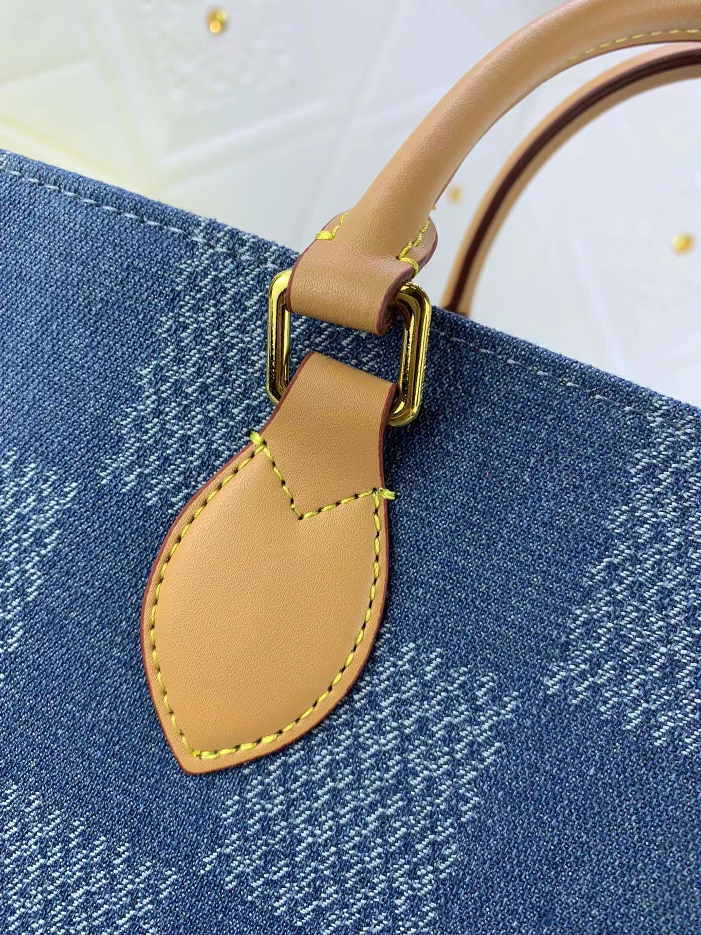 Louis Vuitton Monogram Onthego Denim Cowboy Women Shopping Bags 35*27*14cm