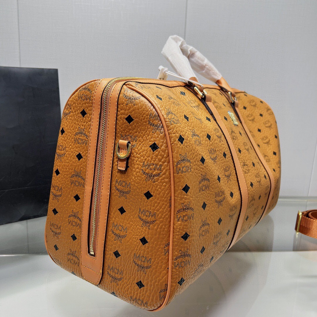 MCM Ottomar Weekender Travel Bags in Visetos Size 45cm