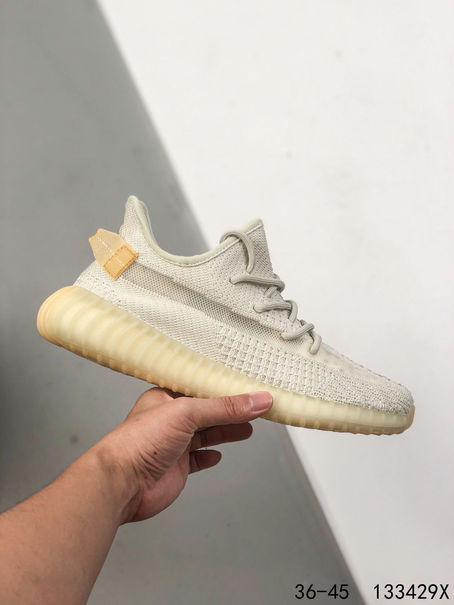 Yeezy 350 Boost 350 V2 Mens/Women Sneakers Shoes Light Yellow 36 - 45