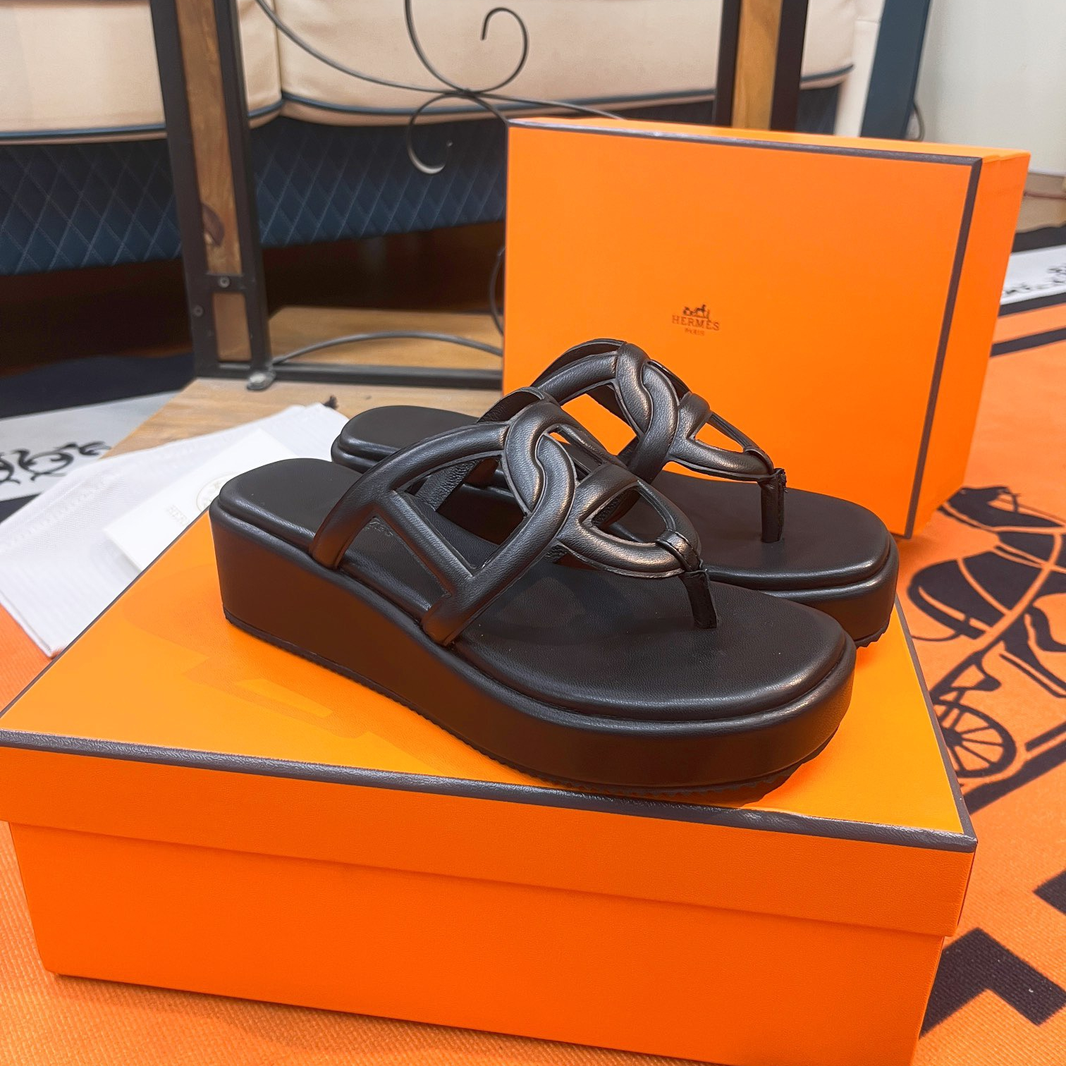 Hermes Gipsy Sandals Size 35-41 3-Color