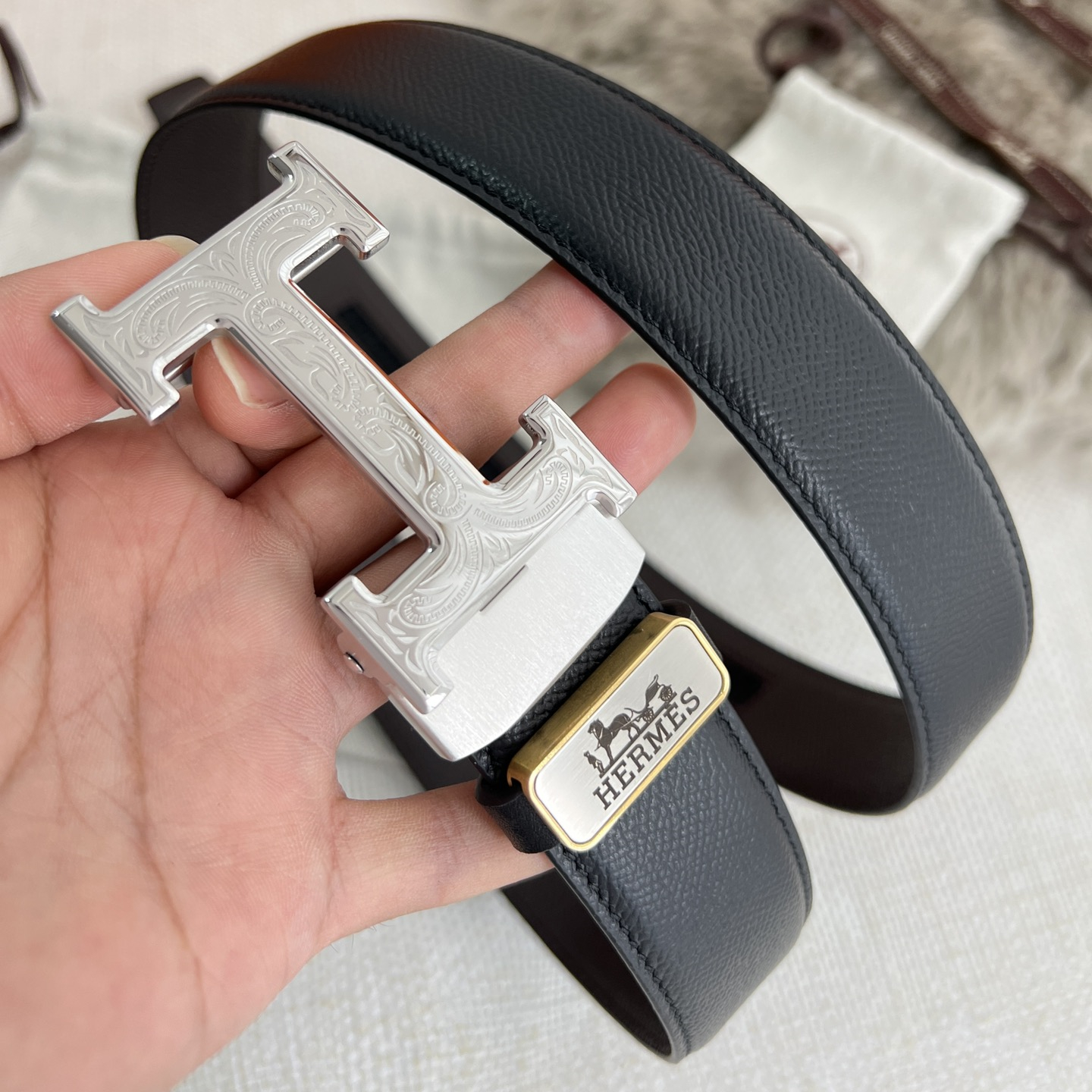 Hermes Mens Belt Width 3.5cm