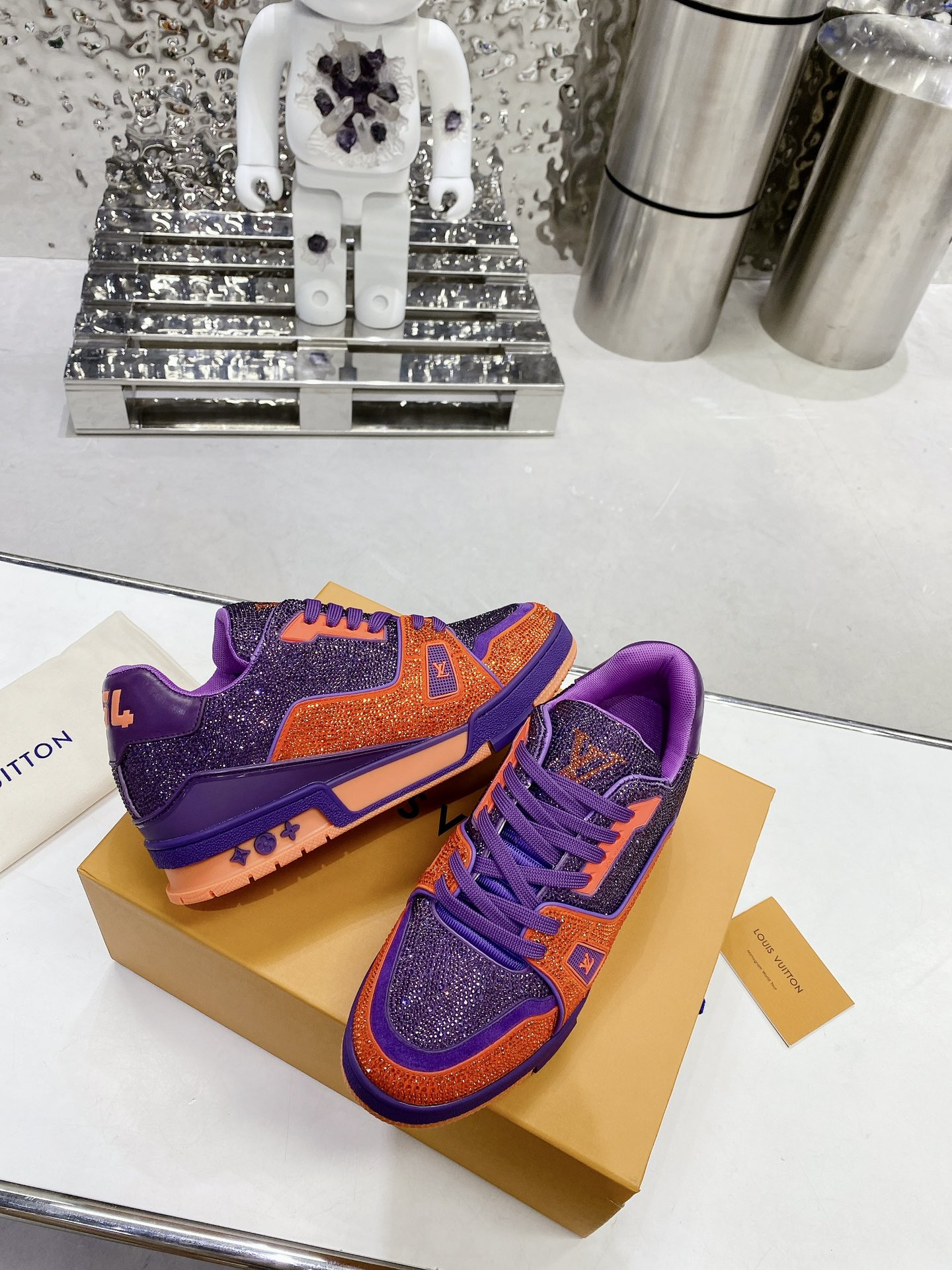 Louis Vuitton LV Trainer Diamond Sneaker Size 36-46