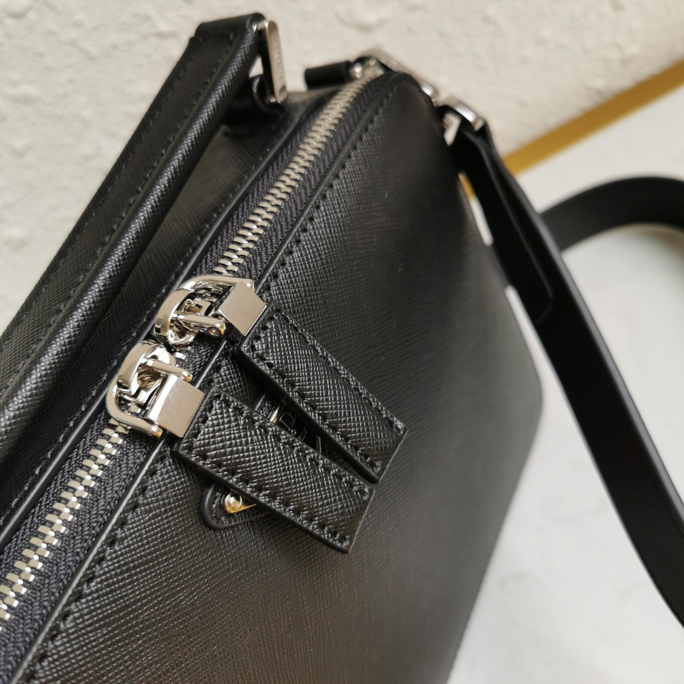 Prada 2VH069 Brique Leather Mens Shoulder Bags Size 22*16*6cm