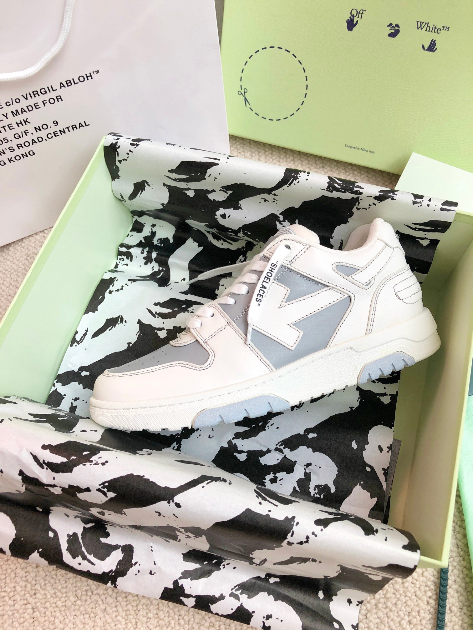 OFF White Out of Office Calf Leather Sneaker Size 36-45