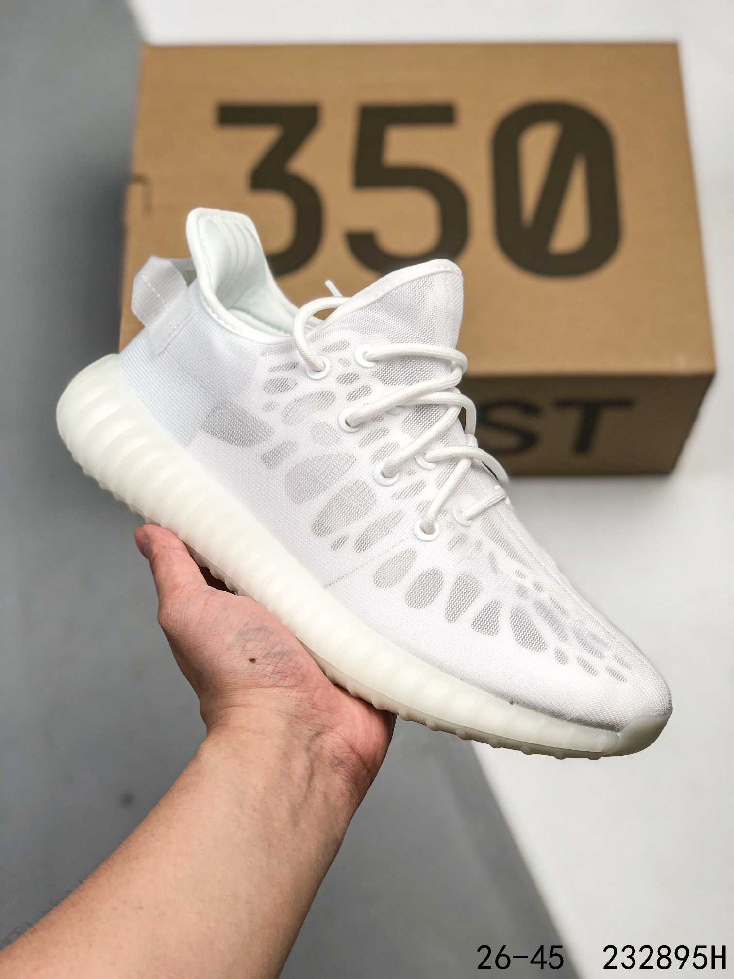 Yeezy 350 Boost 350 V2 Mono Lce Mens/Women Sneakers Shoes White 36 - 45