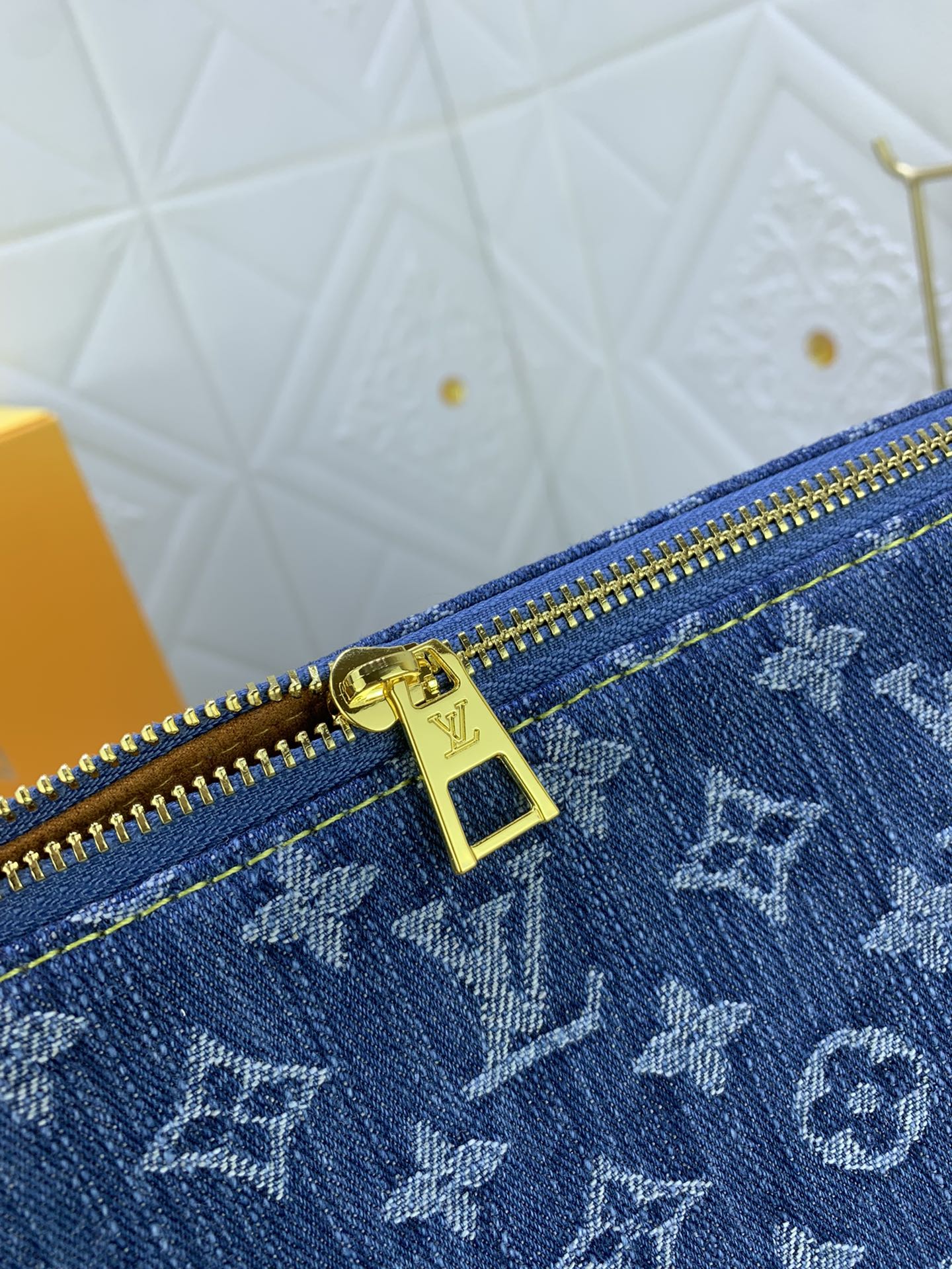 Louis Vuitton Monogram Coussin Denim Cowboy Women Shoulder Bags Size 34*24*12cm