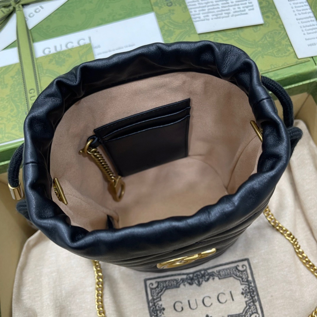 Gucci GG Marmont Bucket Women Shoulder Bags Size 17*13cm