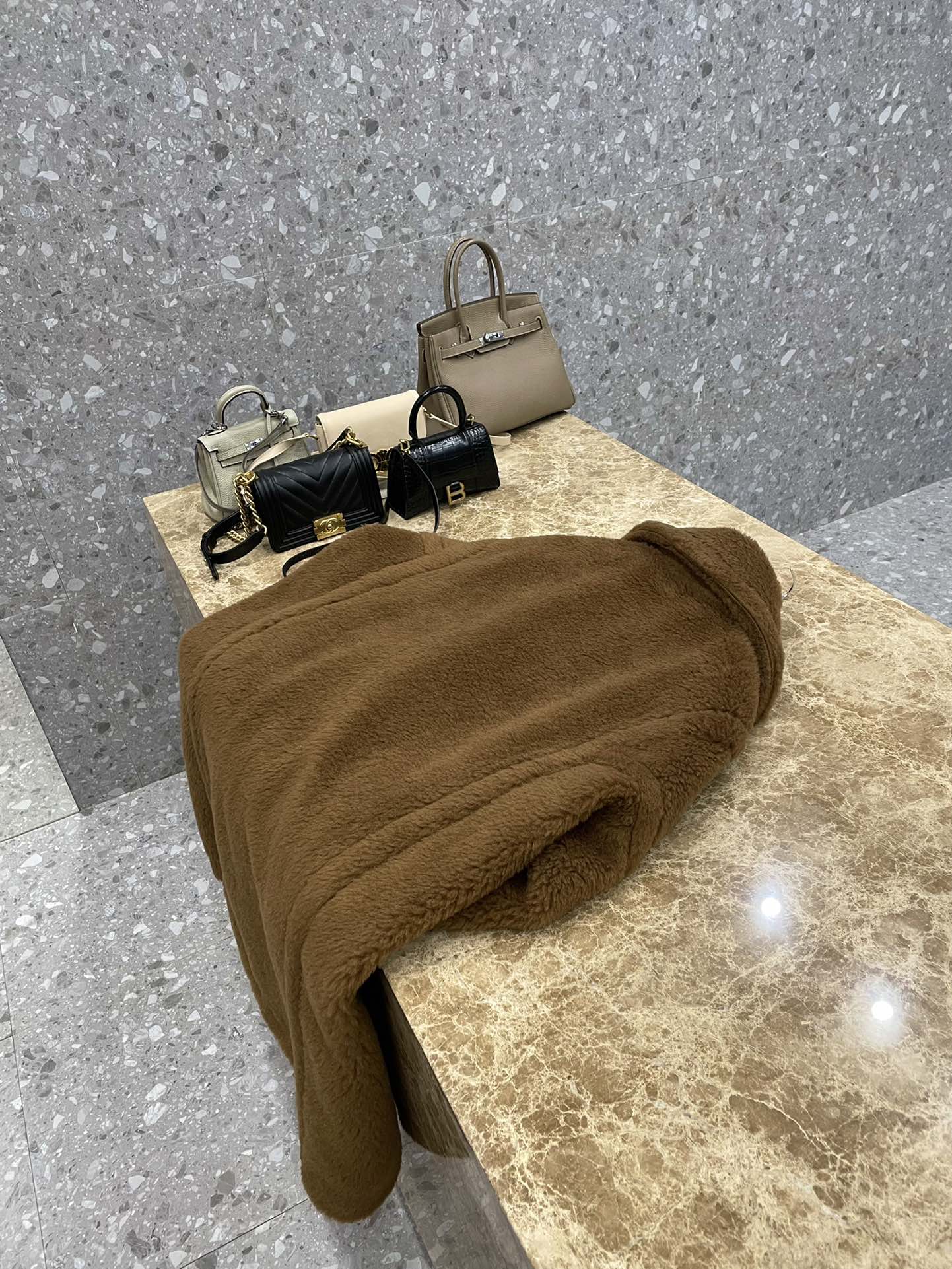 Max Mara Teddy fur long coat Size XS-M