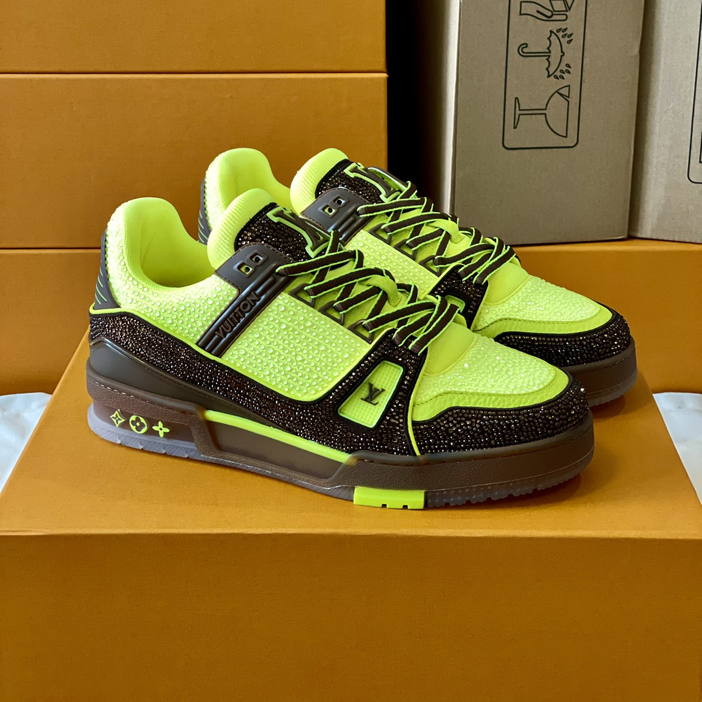 Louis Vuitton LV Trainer Diamond Sneaker Size 36-46