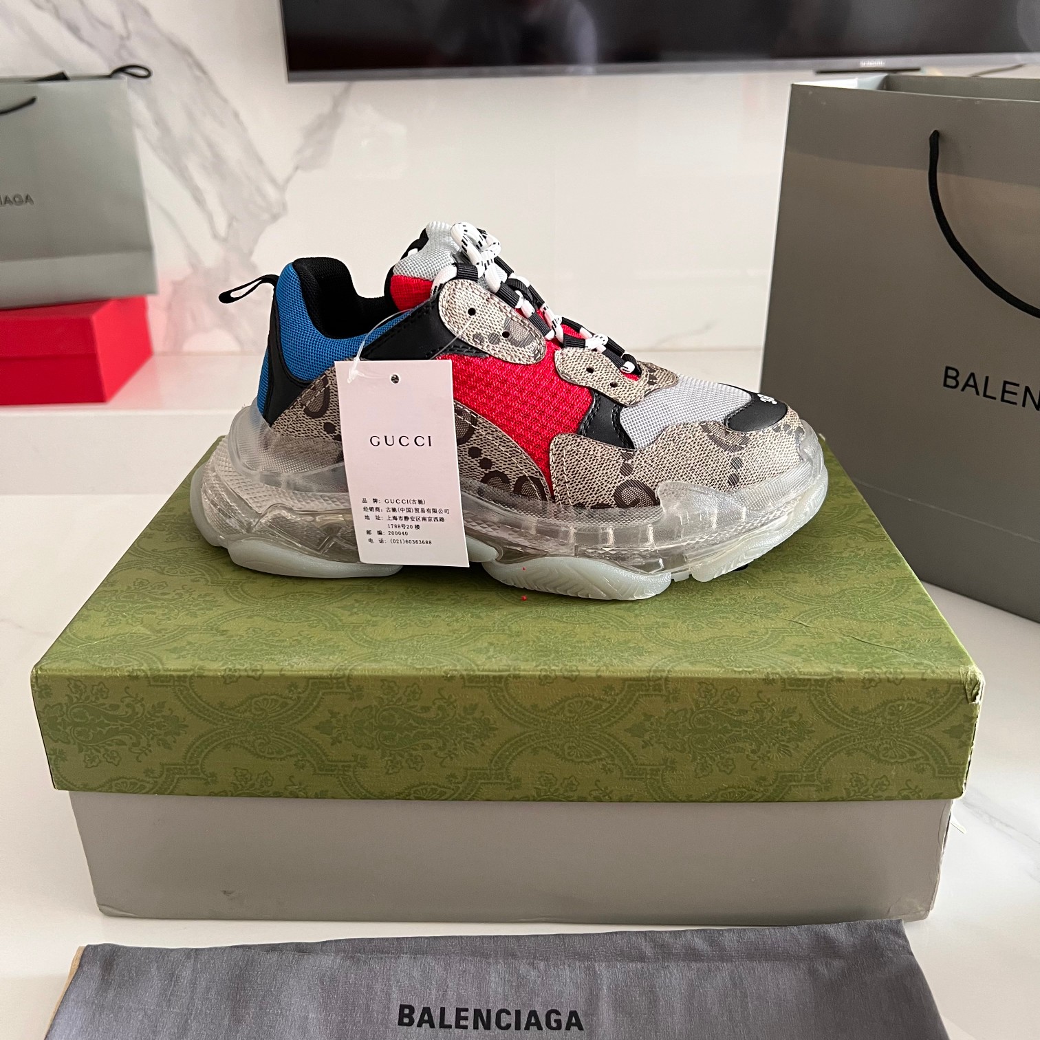 Balenciaga & Gucci Triple S Sneaker Unisex Size 35-45