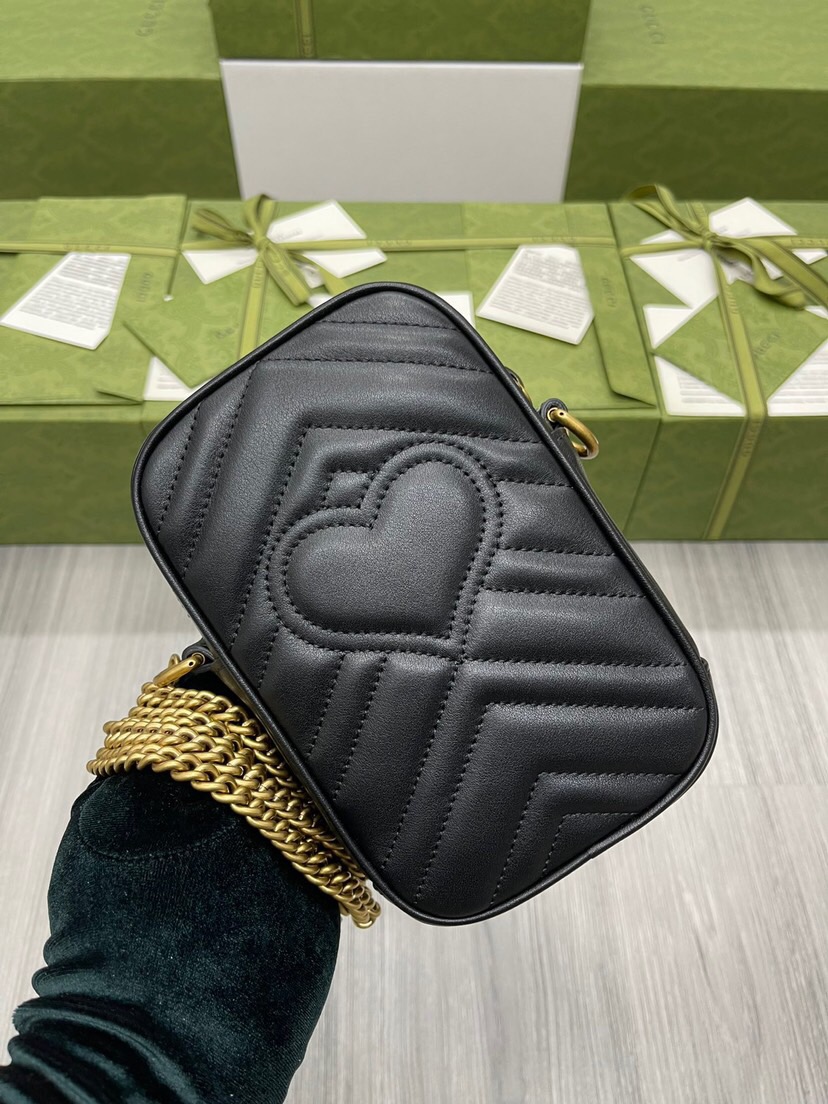 Gucci GG Marmont Bucket Women Shoulder Bags Size 10.5*17*5cm