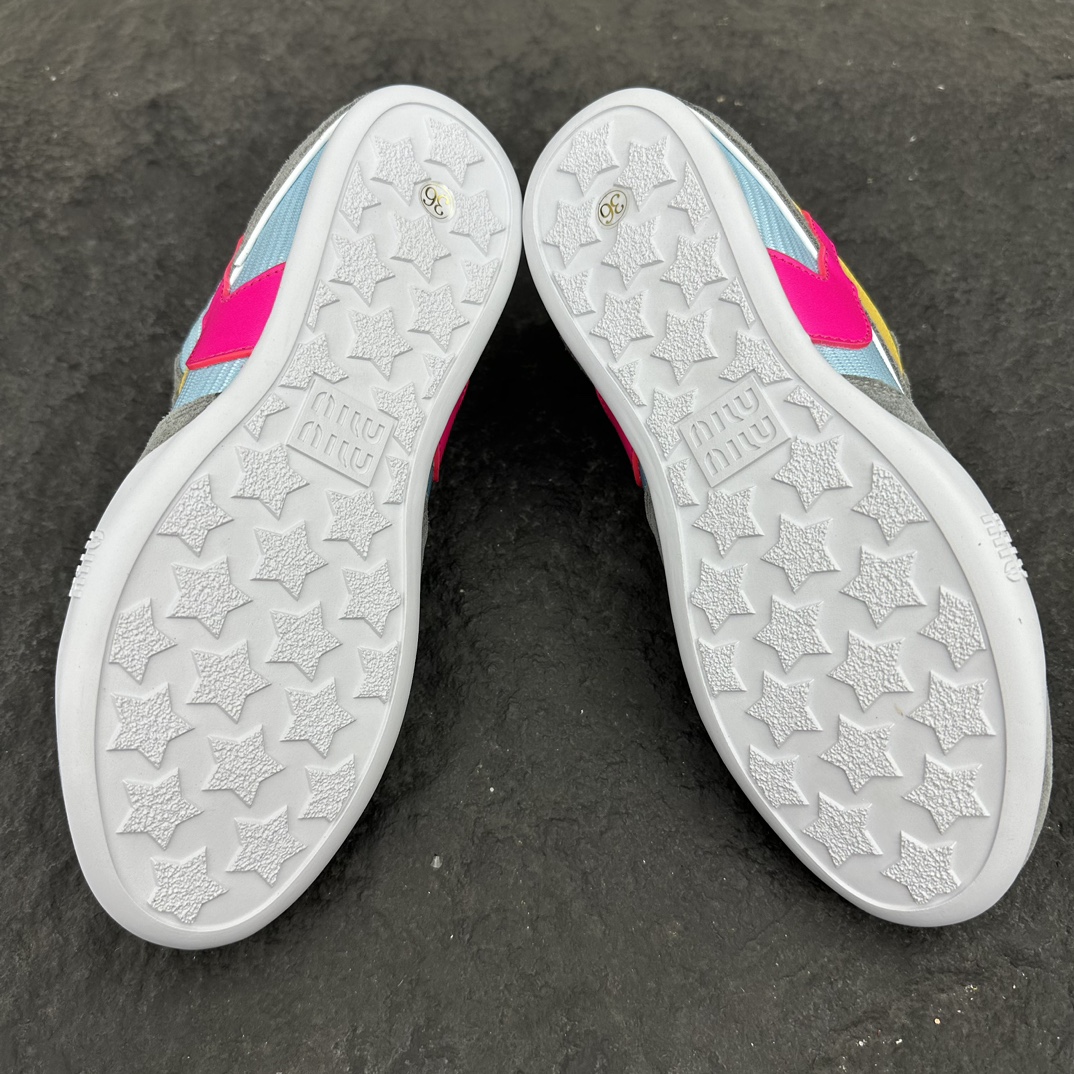 MiuMiu Suede leather and fabric Sneaker Size 35-40