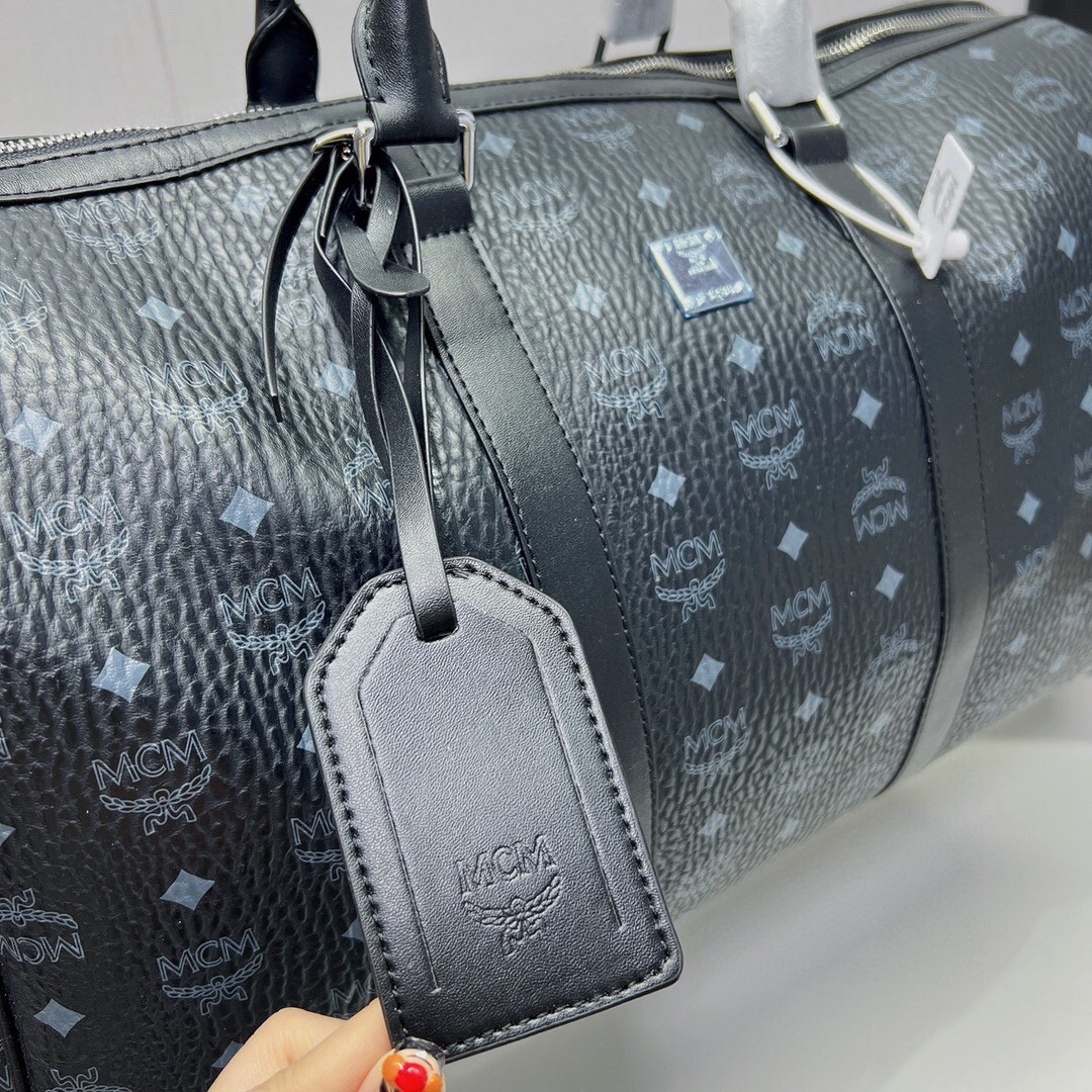 MCM Ottomar Weekender Travel Bags in Visetos Size 45cm