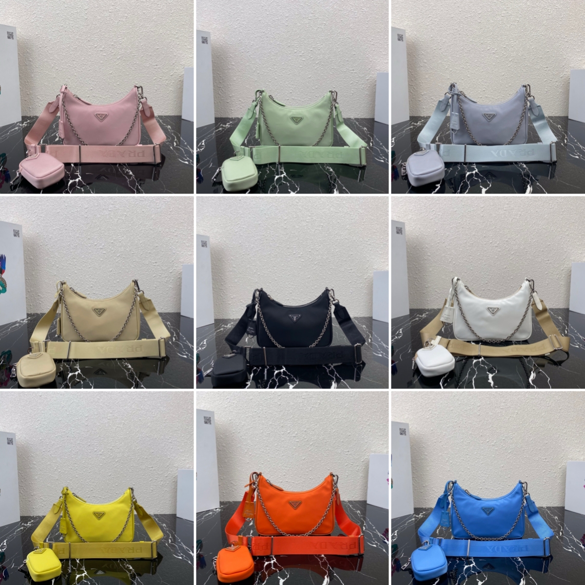 Prada 1BH204 Redition 2005 Women Shoulder Bags Canvas 22*12*6cm